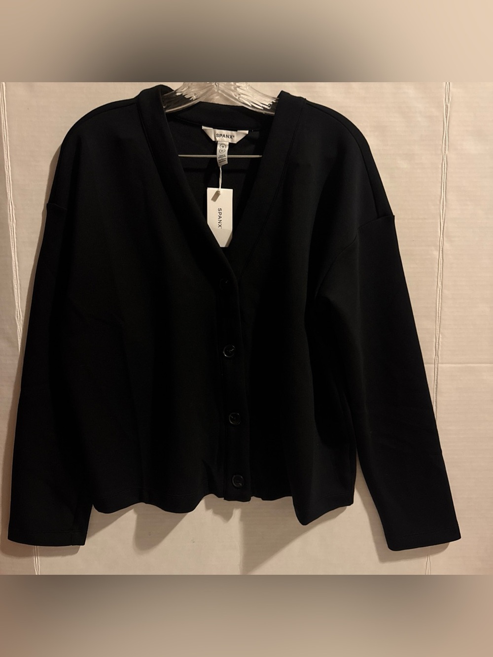 Spanx Air Essentials Cardigan In Very Black Medium NWT